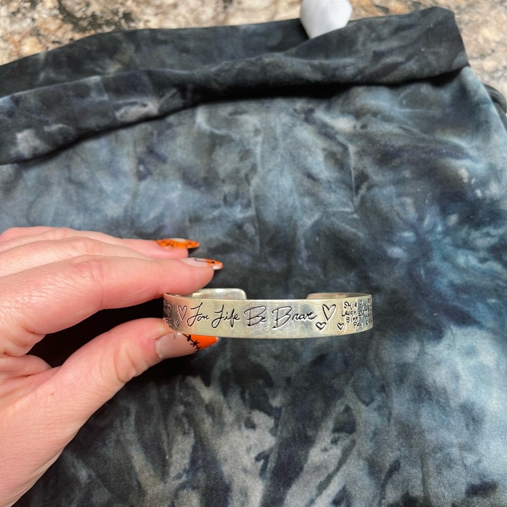 Sterling Silver Adjustable Engraved Affirmations … - image 5